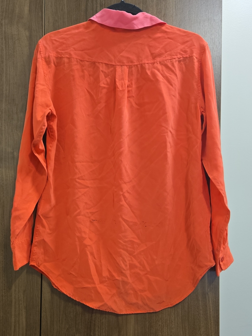 Equipment-100% silk Coral Button-Up Shirt-FLAWED-Size X-Small - Picture 12 of 16